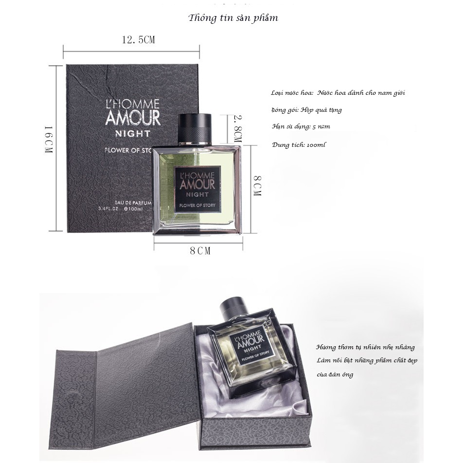 Nước hoa nam thơm lâu chính hãng L'HOMME hương thơm tươi mát nam tính, mủi nhẹ nhàng quyến rũ dạng xịt 100ml DNP009 | BigBuy360 - bigbuy360.vn