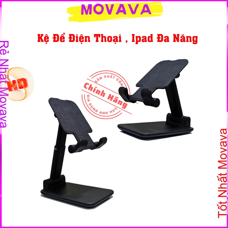 giá đỡ điện thoại gấp gọn bằng nhựa đa năng dạy học online điều chỉnh theo ý muốn shop Movava GDDT