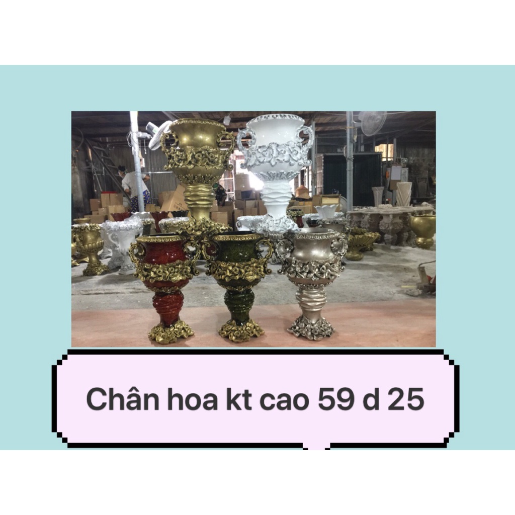 Lọ hoa composite dáng  cao 59cm , rộng 25cm