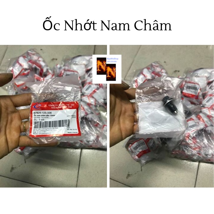 Ốc Xả Nhớt Nam Châm Hút Cặn, Mạt Kim Loại Bảo Vệ Động Cơ Xe Máy