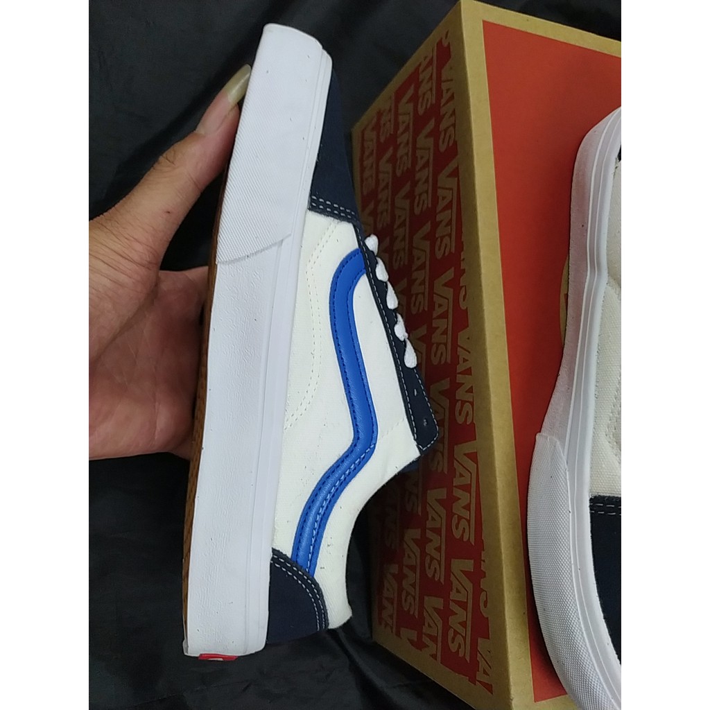 Giày thể thao style 36 xanh trắng  old skool đủ size nam nữ 36-43