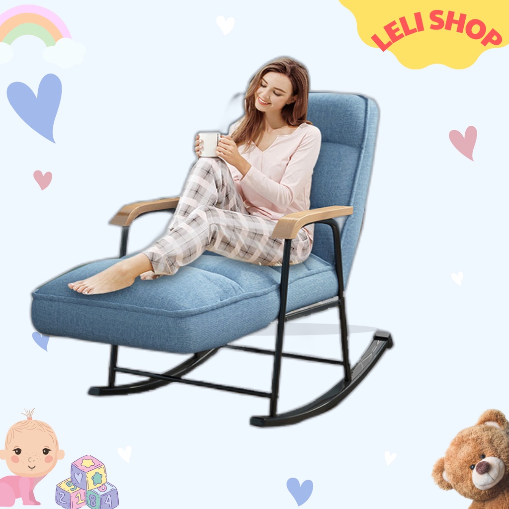 Ghế thư giãn bập bênh đọc sách điều chỉnh chế độ lưng, gác chân_ Leli official