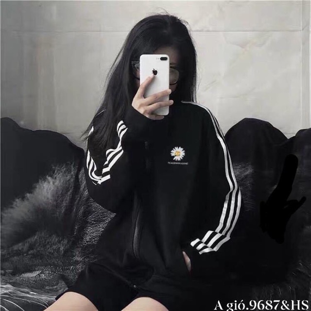 Áo khoác gió hoa cúc tay trắng - HS | BigBuy360 - bigbuy360.vn