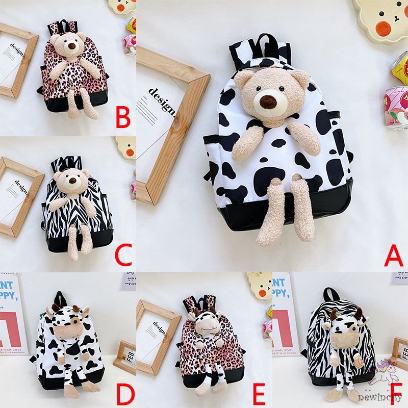 Balo đeo vai có túi bên hông phong cách Hàn Quốc dễ thương cho bé