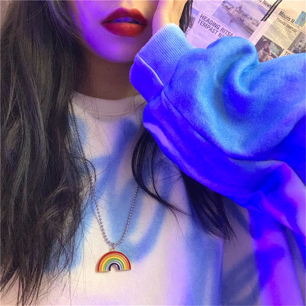 [Mã FASHIONCB231 hoàn tối đa 30K xu đơn 99K] Dây Chuyền Choker Mặt Cầu Vồng Phong Cách Hàn Quốc Cho Nữ | BigBuy360 - bigbuy360.vn