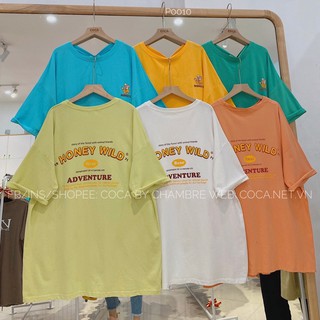 [P0010]🟠 Áo thun áo phông form oversize HONEY (Có sẵn/ảnh thật)