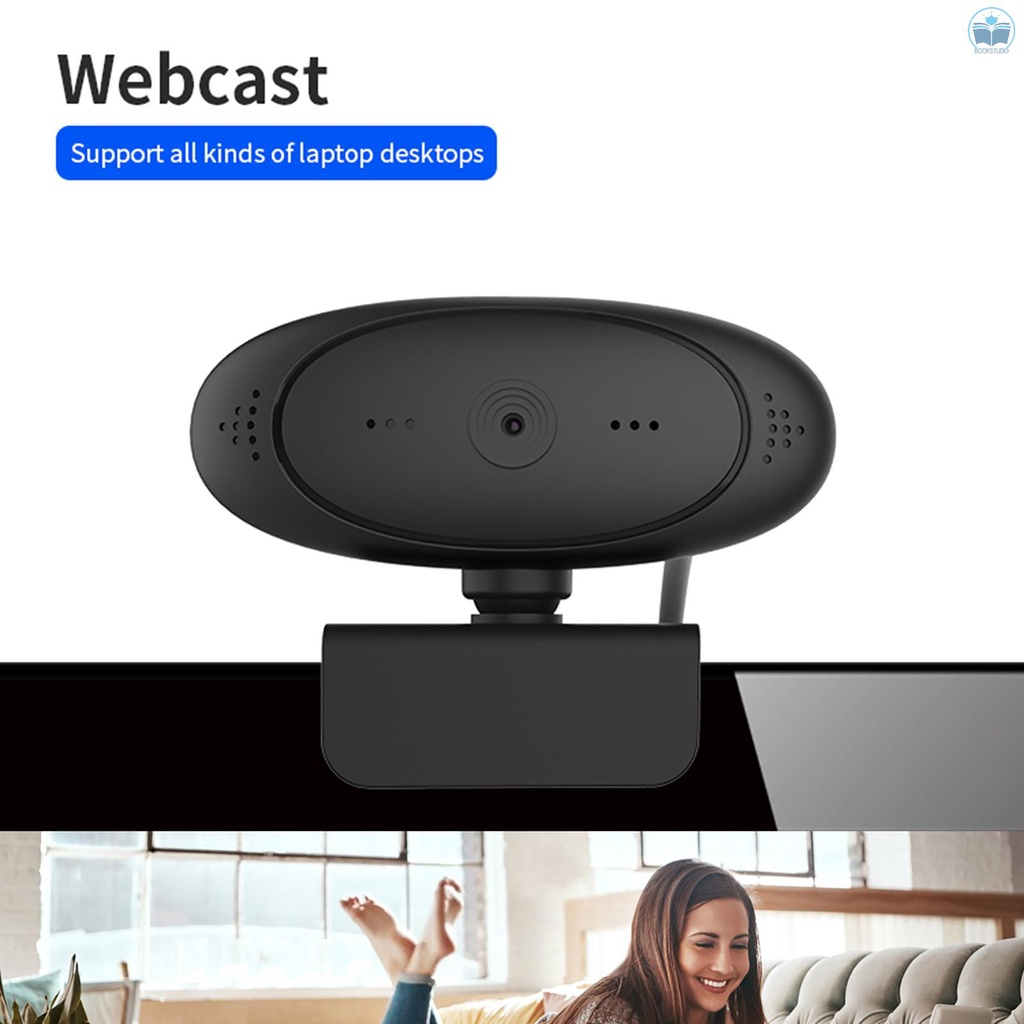 Webcam 1080p Hd 2 Mega Pixel Xoay 360 Độ Tự Động Lấy Nét Kèm Micro Cho Máy Tính | BigBuy360 - bigbuy360.vn