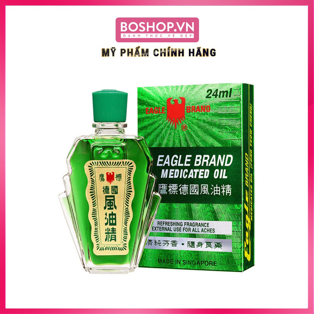 Dầu Gió Xanh Con Ó Eagle Brand Medicated Oil 24ml