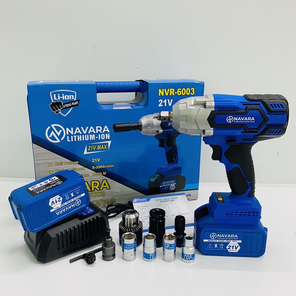 Máy Siết Bulong NAVARA 6003, Tặng Kèm Phụ Kiện, Bảo Hành Chính Hãng 12 Tháng