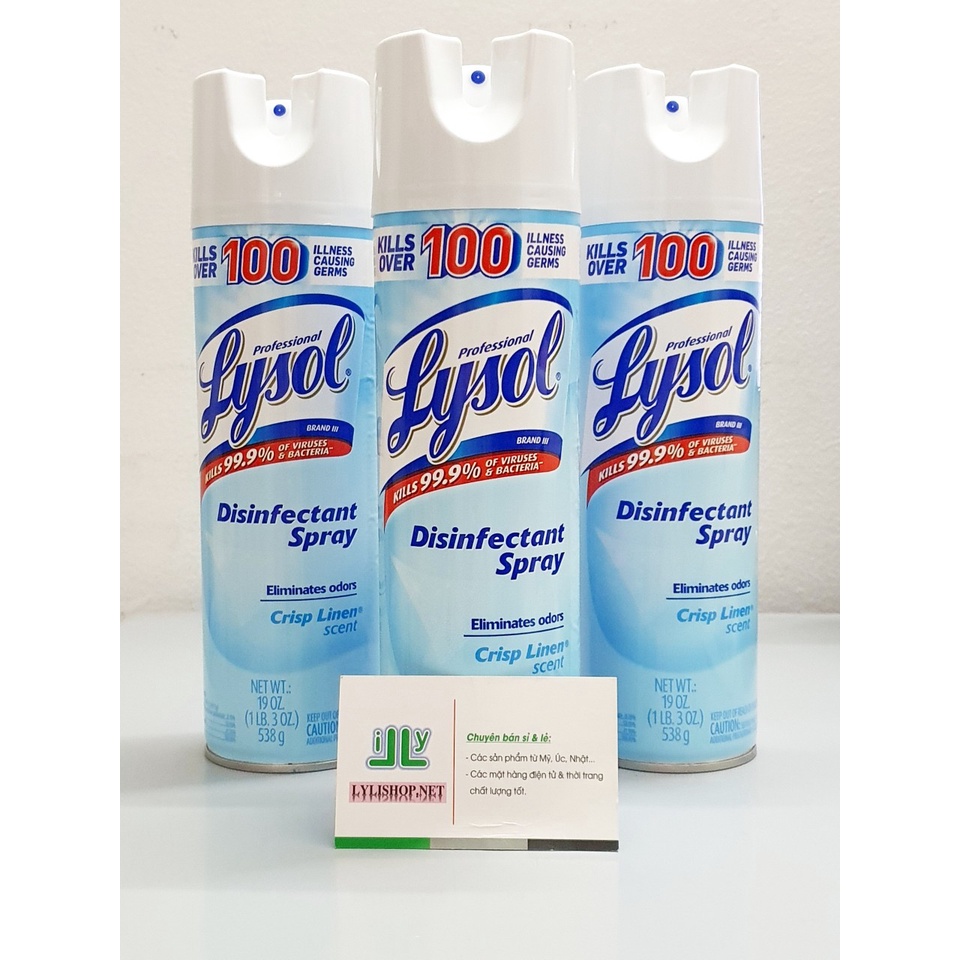 Xịt Diệt Khuẩn Lysol Disinfectant Spray Crisp Linen 538g của Mỹ