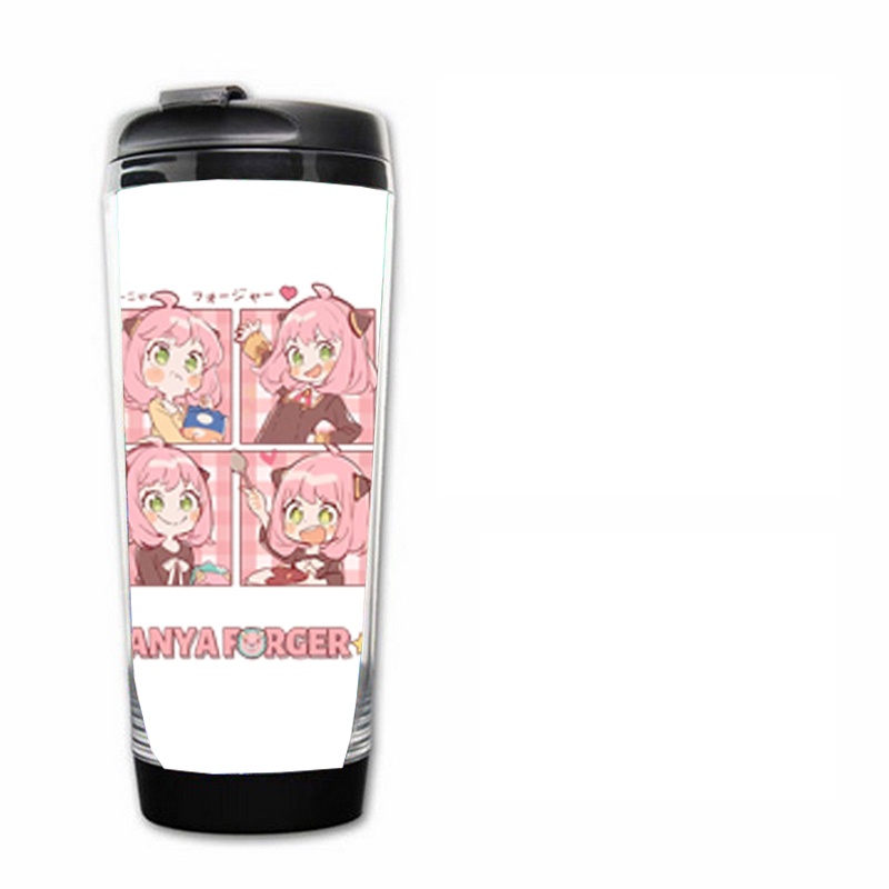 Bình nhựa đựng nước in hình ANYA ver ĂN UỐNG Spy x Family anime chibi xinh xắn độc đáo