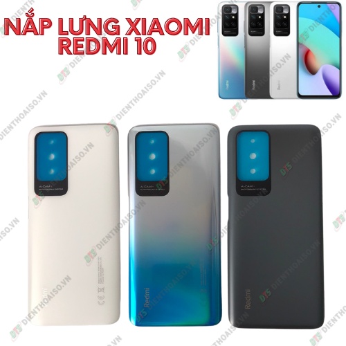 Nắp lưng xiaomi redmi 10 xanh dương , trắng, xám