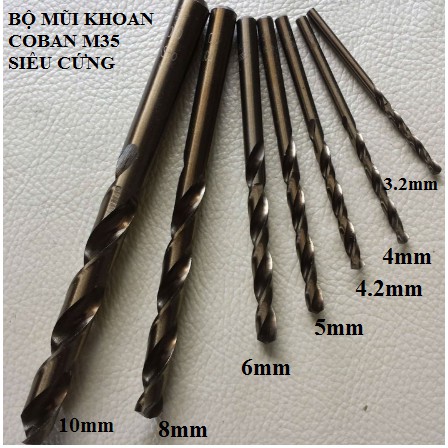 Mũi khoan thép, Inox có chứa coban siêu cứng M35 Khoan lỗ thép không gỉ 4-10mm