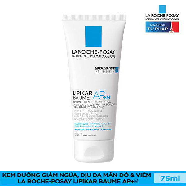 Kem Dưỡng Làm Dịu Dành Cho Da Bị Ngứa Mẩn Đỏ Bị Viêm Dùng Được Cho Trẻ Em Và Trẻ Sơ Sinh La Roche Posay Baume AP+M 75ml