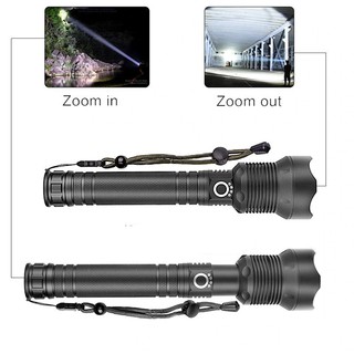 Đèn pin Siêu Sáng XHP70 cáp Type-C pin Trâu