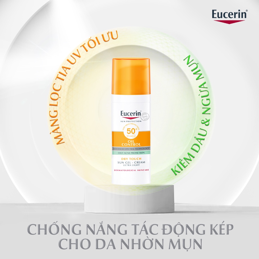 [KIỀM DẦU] EUCERIN KEM CHỐNG NẮNG KIỂM SOÁT NHỜN - SUN DRY TOUCH OIL CONTROL SPF 50+ 50ML