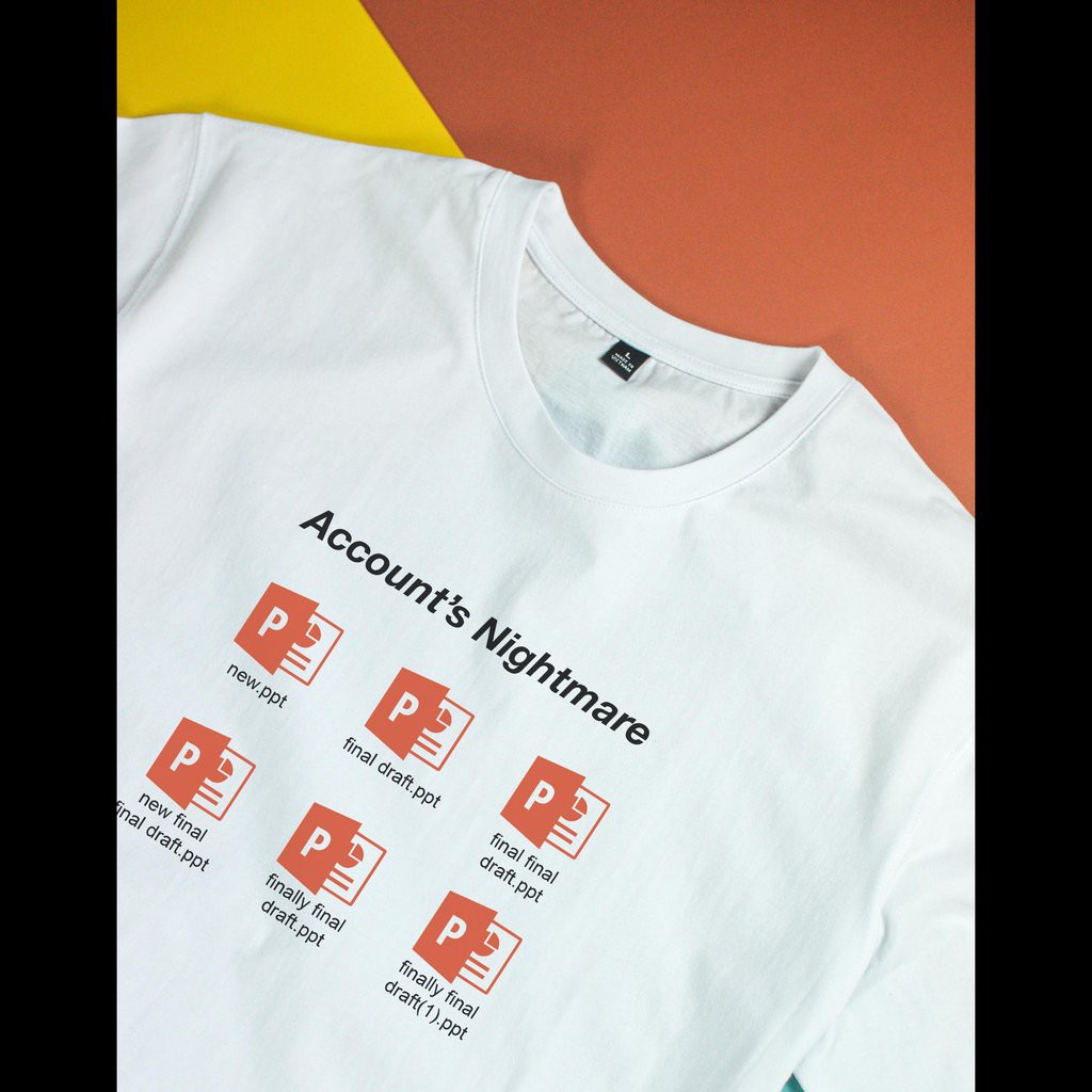 Áo thun tay ngắn unisex Chodole cho cả nam và nữ, chất liệu vải cotton in chữ Account's Nightmare