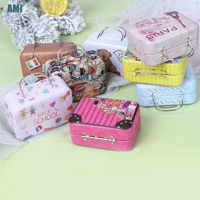 Vali Mini Bằng Kim Loại Trang Trí Cho Nhà Búp Bê