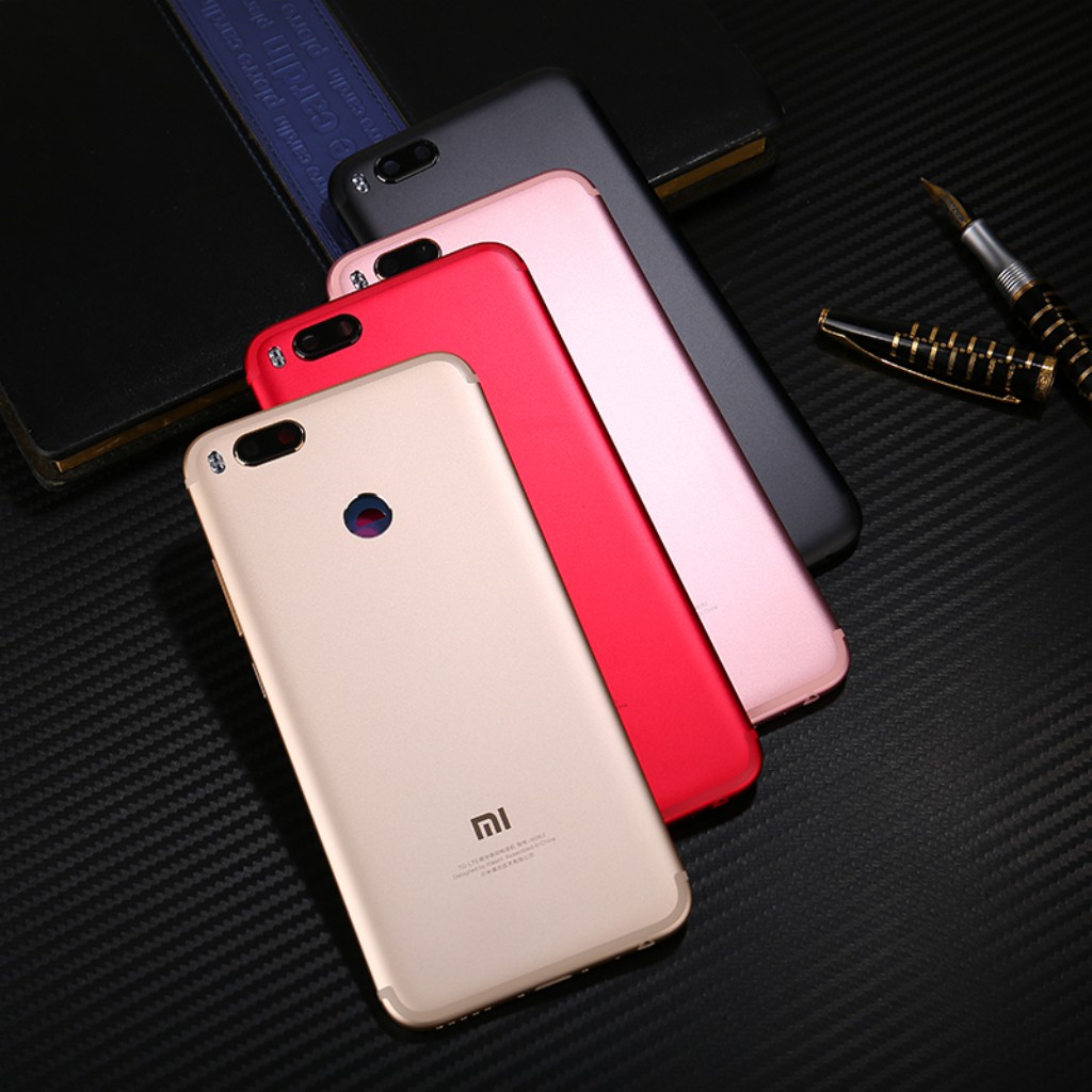 Nắp Đậy Pin Thay Thế Cho Xiaomi Mi 5x A1 + Nút Bấm Camera + Kính Cường Lực