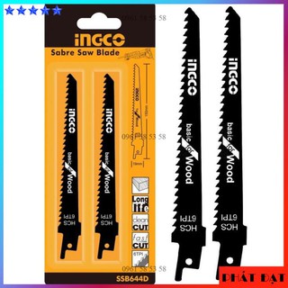 Bộ 2 lưỡi cưa gỗ cho máy cưa kiếm 150mm ingco ssb644d - dsg