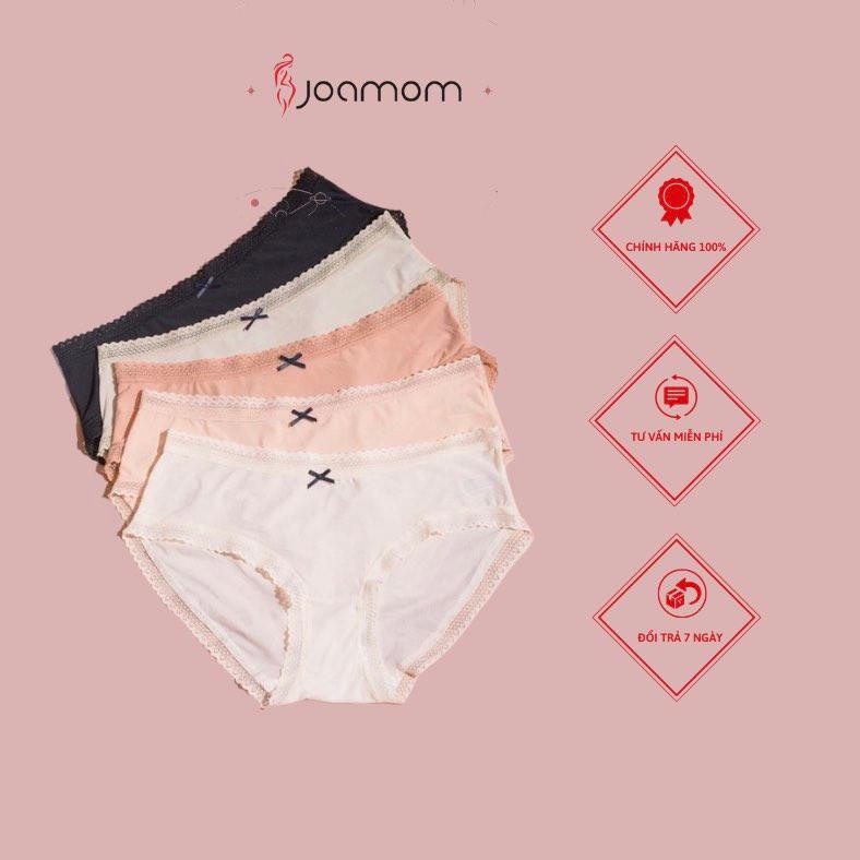 Quần lót bầu nữ thun lạnh nghìn lỗ thông hơi trơn viền ren thoáng mát Joamom