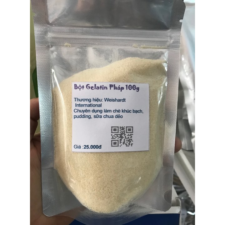 Bột Gelatin pháp 100g