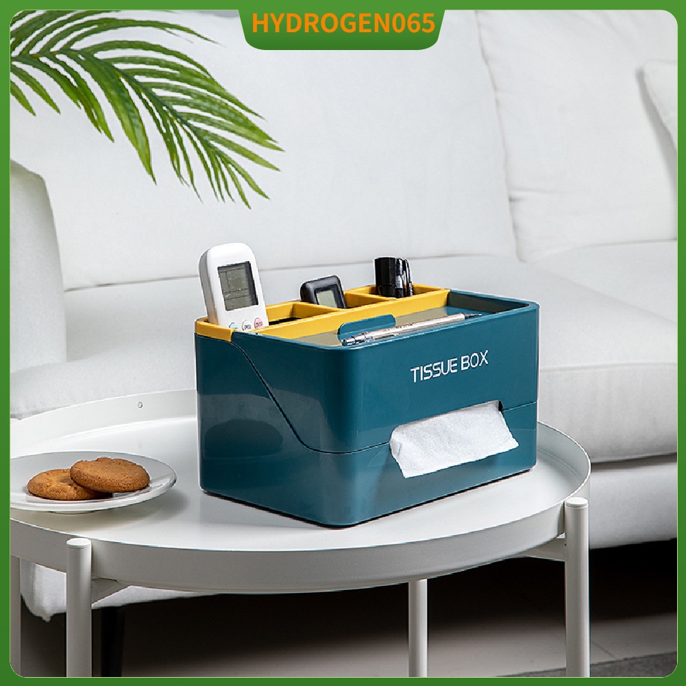 Hàng giao ngay Tabletop Tissue Box Household Holder Multipurpose Container for Living Room