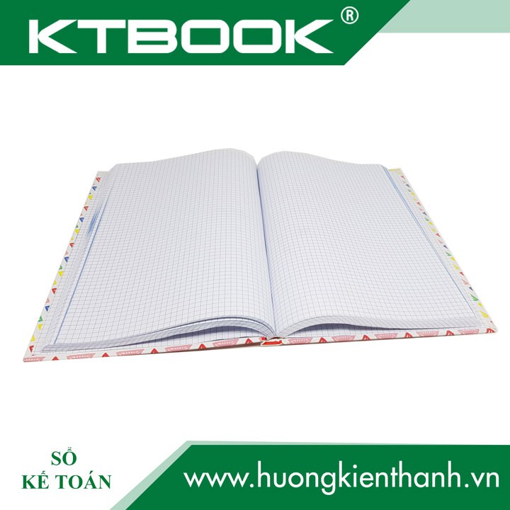 Sổ ghi chép Kế Toán KTBOOK bìa cứng ruột giấy in caro cao cấp size 21 x 33 cm Khổ Lớn 300 trang