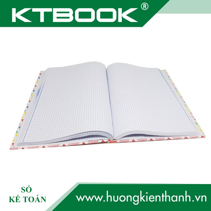 Sổ ghi chép Kế Toán KTBOOK bìa cứng giấy in caro cao cấp size 21 x 33 cm Khổ Lớn 200 trang