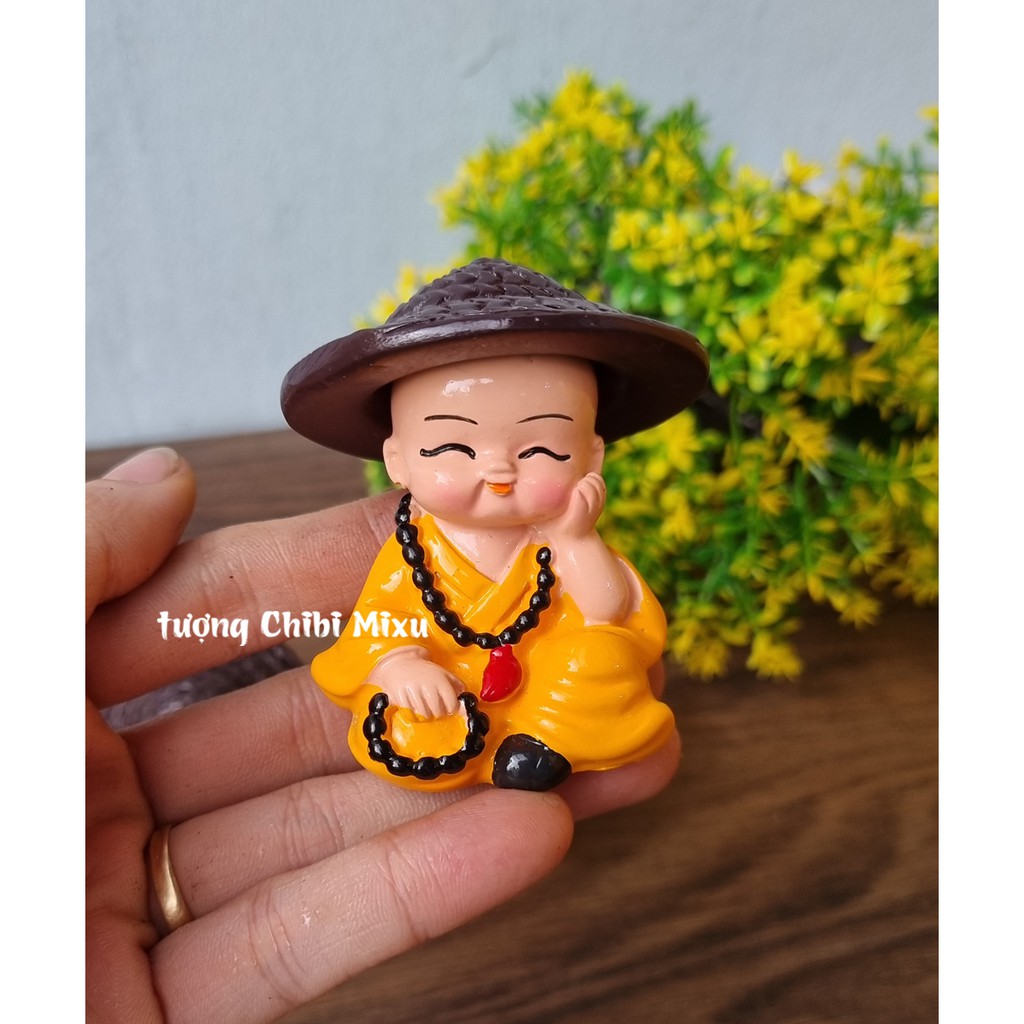 Bộ 04 chú Tứ Không đeo xâu chuỗi đội nón cối mẫu mới