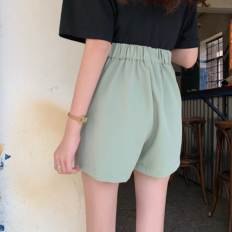 IELGY Quần short lưng cao phong cách hàn quốc thời trang trẻ trung cho nữ