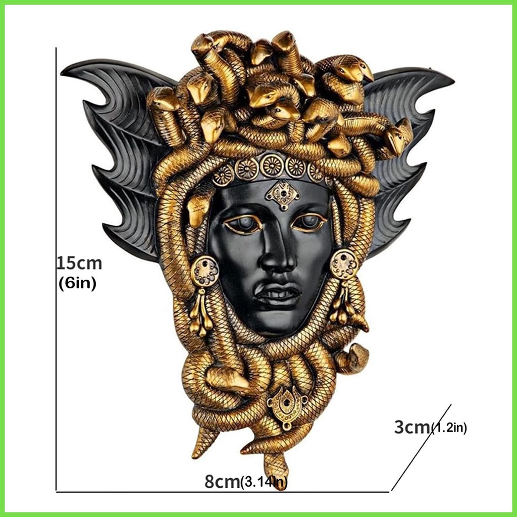 Mô Hình Tượng Thần Thoại Hy Lạp Medusa Cổ Điển Bằng Nhựa Resin Trang Trí Nhà Cửa