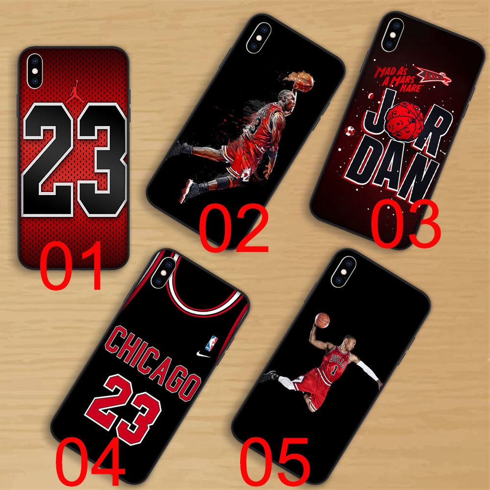 Ốp điện thoại mềm màu đen cho iPhone 6 6s 7 8 Plus X XS Max XR 5 5S SE Michael Jordan