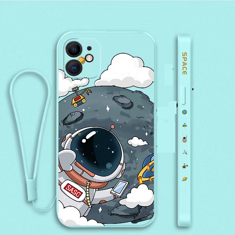 Ốp Điện Thoại Tpu Hình Phi Hành Gia Vũ Trụ UFO Cho iPhone 7 8 Plus X XS Max 6 6s Plus 7Plus XR SE 2020