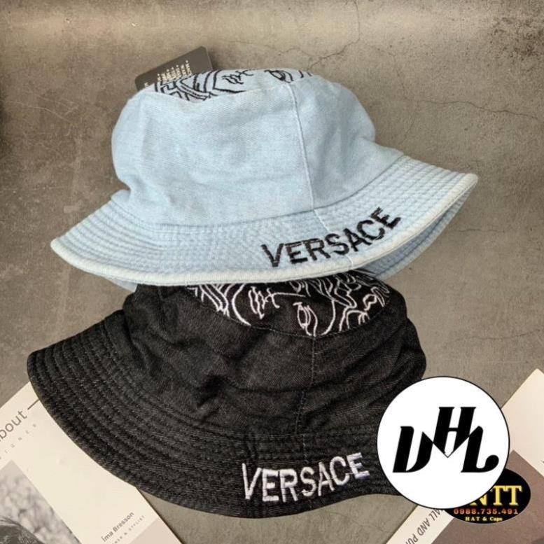 Mũ Bucket Jean Thêu Vesac Bụi Thời Trang Cá Tính Nam Nữ