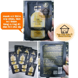 Mặt nạ nội địa Trung 24K Gold foil hyaluronic mask