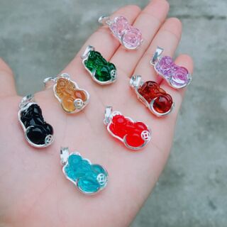 Dây chuyền tỳ hưu đá bọc bạc.