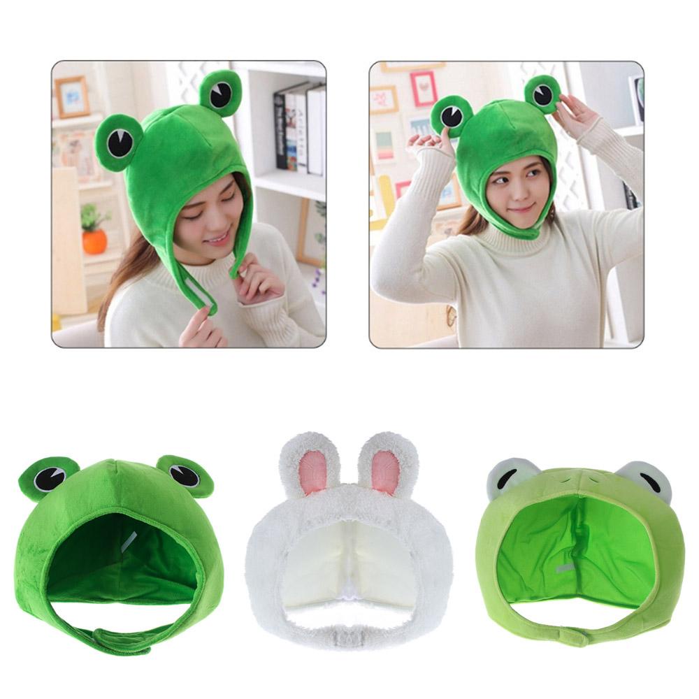 WONDER Mũ Beanie Đính Mắt Ếch Xanh Hoạt Hình Ngộ Nghĩnh