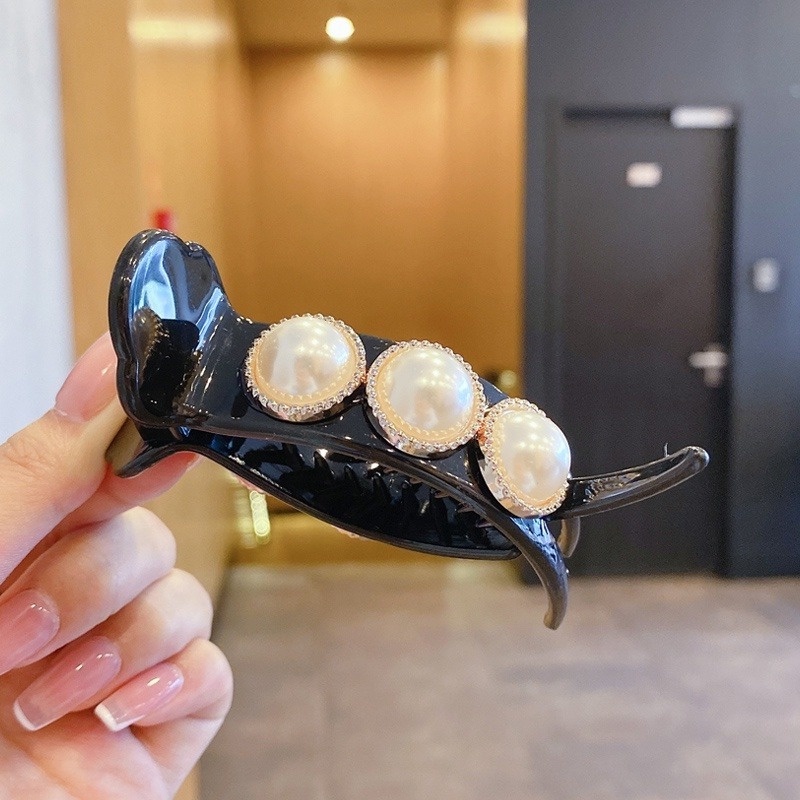 Kẹp Tóc Hình Nơ Đính Ngọc Trai Thời Trang