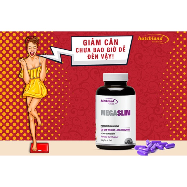Mega Slim Giúp hỗ trợ đốt cháy chất béo trong cơ thể, Chuyển hóa mỡ thừa thành năng lượng hoạt động (hàng chính hãng USA