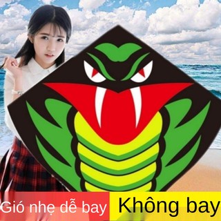 Weifang Người lớn Cánh diều cho trẻ em Mới đuôi dài rắn hổ mang vải kite with reel roulette