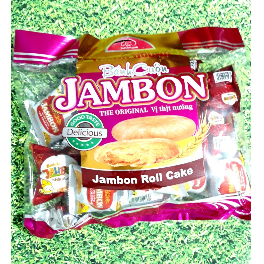 Bánh Cuộn Jambon Thịt Nướng Thanh Hương Gói 400gr - Giao màu ngẫu nhiên (Bịch 15 chiếc)