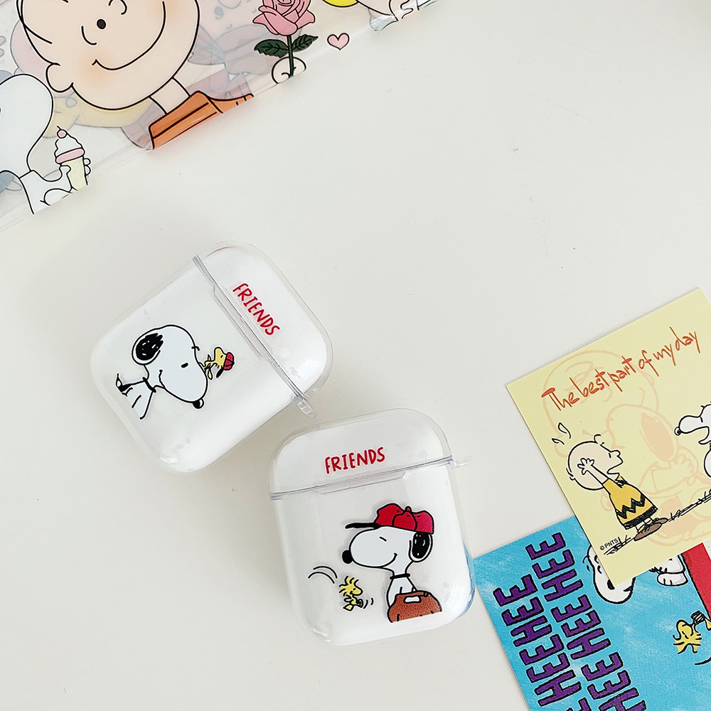 cute cartoon Snoopy kaws tpu soft AirPods case AirPods Pro case iPhone Bluetooth earphone case