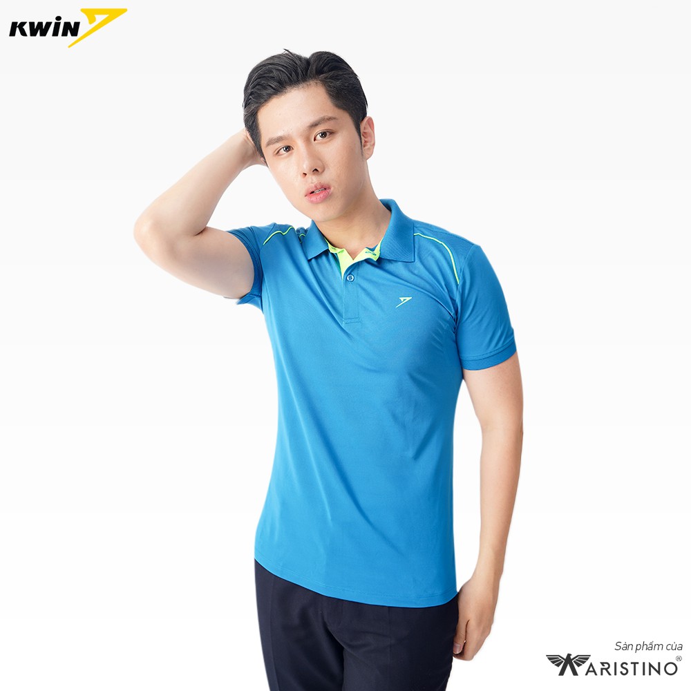 Áo polo nam KWIN viền vai nổi bật, 3 màu dễ mặc, dáng thể thao, thoáng mát - Mã KPS006S8