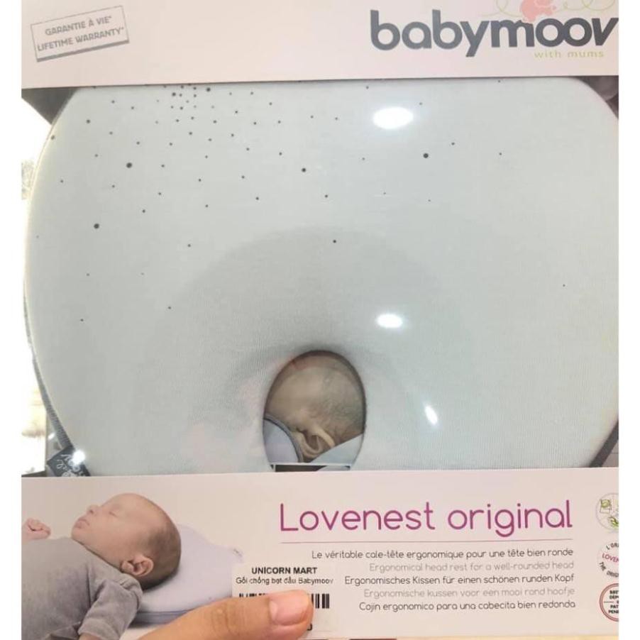 Gối chống bẹt đầu Lovenest Babymoov-Phù hợp với mọi loại giường-nôi-cũi-xe đẩy-Giúp bé ngủ sâu giấc hơn và thoải mái hơn