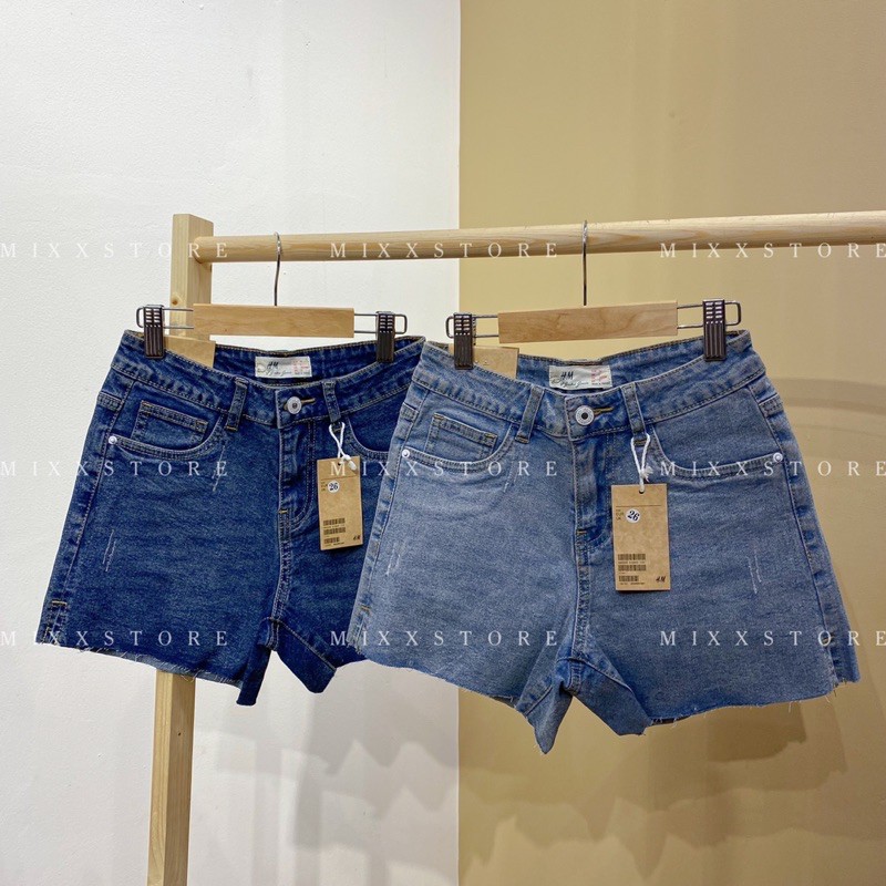 Quần Short Jean Nữ lưng cao co giãn thoải mái phom tôn dáng trẻ trung năng động MIXX STORE