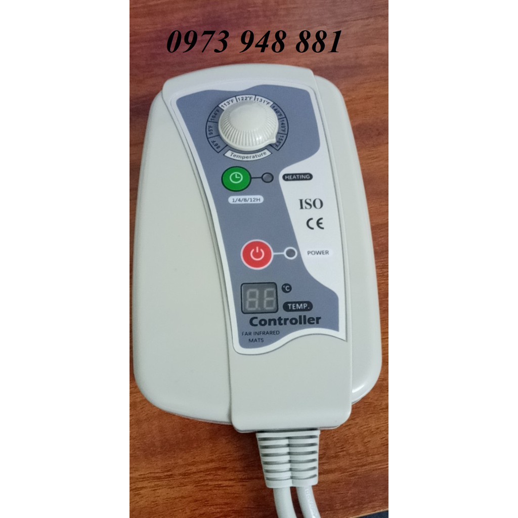 Thảm đá nhiệt nóng Fano KT 70*160cm đá lục giác đen