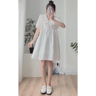 Váy trắng, Váy Babydoll thô cổ nơ