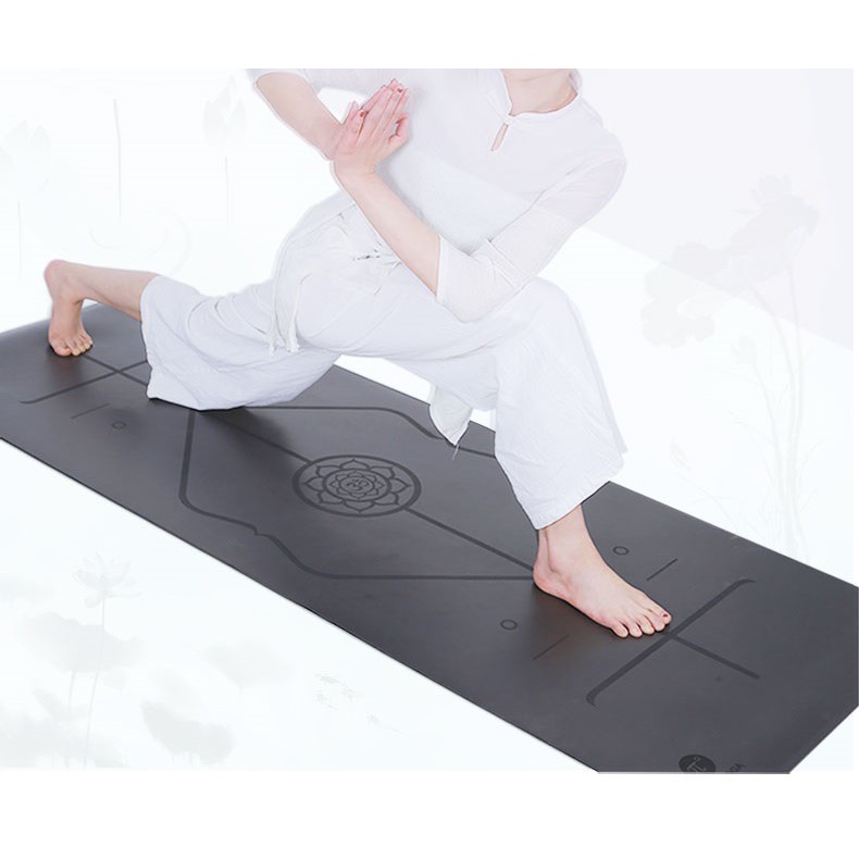 Thảm yoga định tuyến 5mm pido(tặng túi+dây buộc) PU