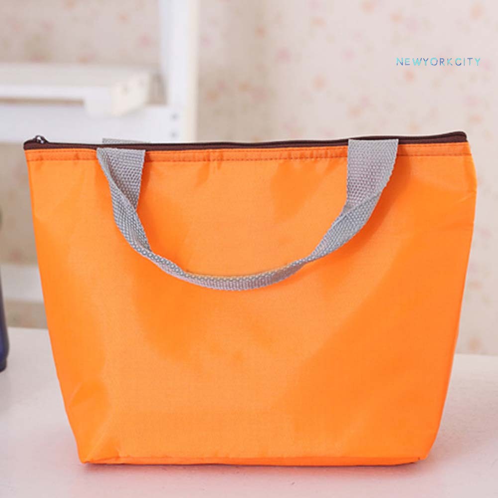 Túi Đựng Hộp Cơm Cách Nhiệt Màu Trơn Thiết Kế Di Động Tiện Dụng